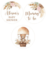 Boho Theme Baby Shower Party Cupcake Toppers for Decoration