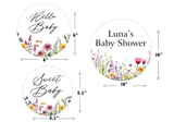 Wild Flower Theme Baby Shower Party Table Toppers for Decoration