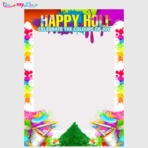 Holi Party Selfie Photo Booth Picture Frame