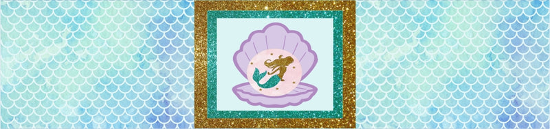 Mermaid Theme Water Bottle Labels