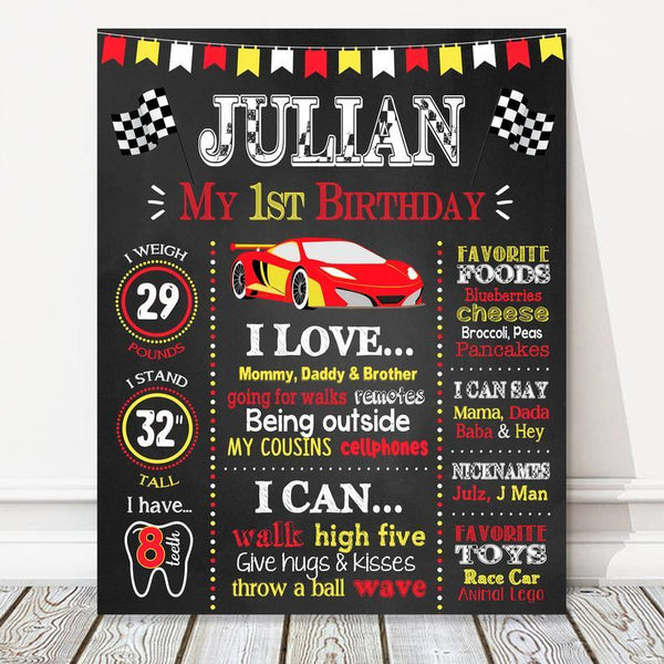 Racing Car Theme Birthday Party Personalized Multi-Saver Combo.