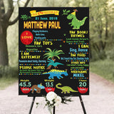 Dinosaur Theme Customized Milestone Board for Kids Birthday Party