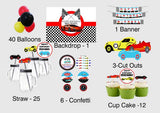 Racing Car Birthday Complete Personalize Party Kit