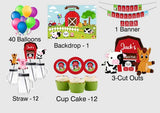 Farm Animal Birthday Complete Personalize Party Kit