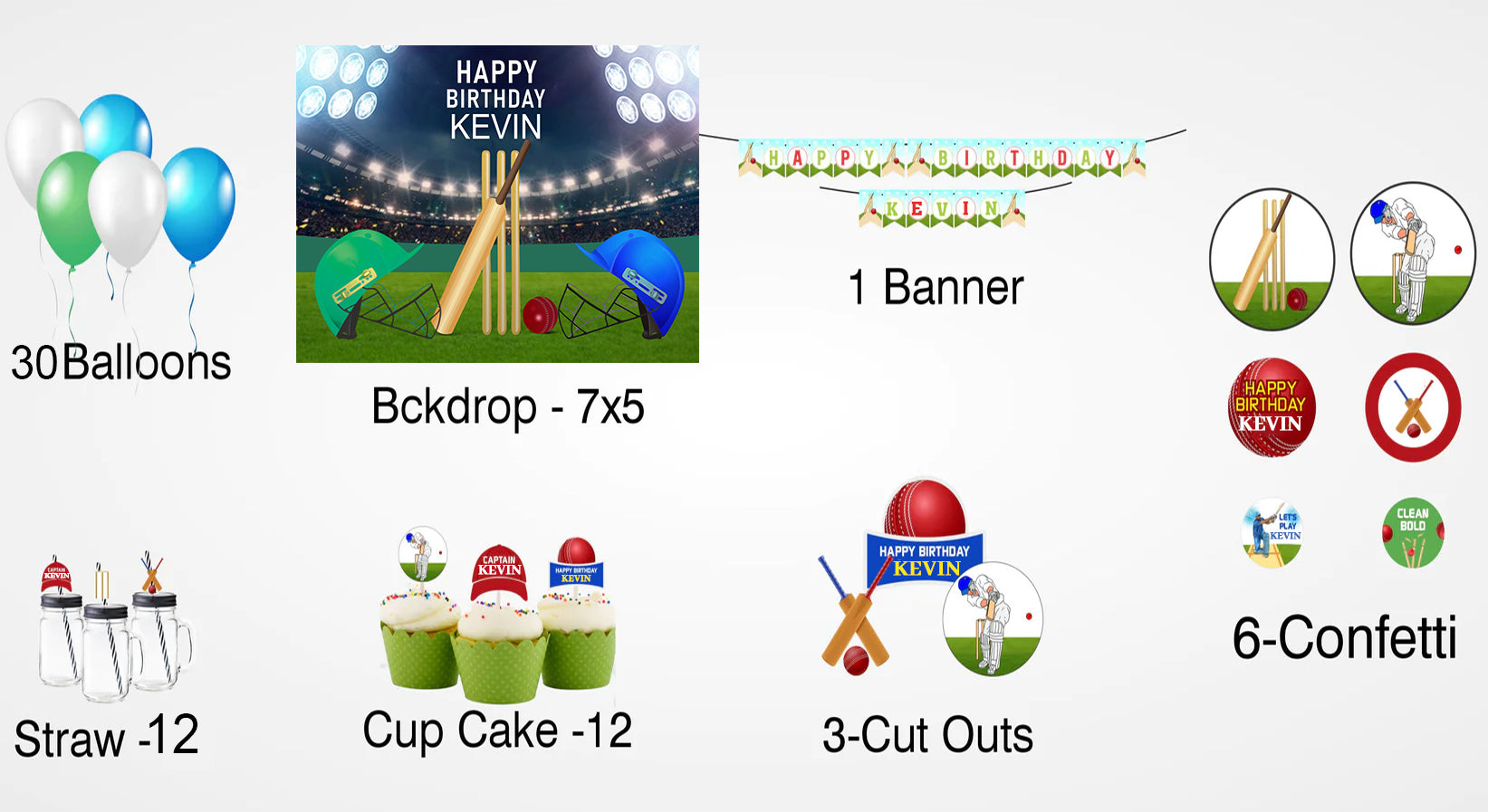 Cricket Birthday Complete Personalize Party Kit