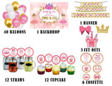 Twin Girls Birthday Complete Personalize Party Kit