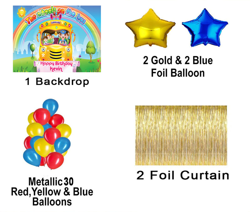 Wheels On The Bus Birthday Complete Party Set