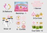 Princess Theme Birthday Complete Personalize Party Kit