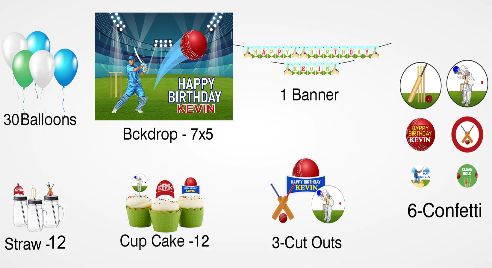 Cricket Birthday Complete Personalize Party Kit