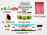 Racing Car Birthday Party Decoration Kit - Personalized