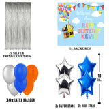 Hot Air Birthday Party Complete Set with Personalized Backdrop