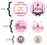 Paris Theme Birthday Party Table Confetti