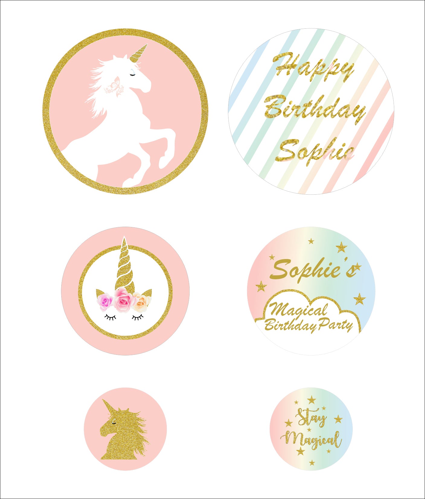 Unicorn Birthday Party Table Confetti