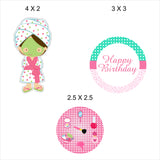 Spa Theme Birthday Party Cupcake Toppers for Decoration