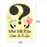 "What It Will Bee" Baby Shower Theme Party Yard Sign/Welcome Board