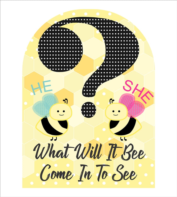 "What It Will Bee" Baby Shower Theme Party Yard Sign/Welcome Board