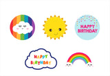 Rainbow Theme Birthday Party Cutouts