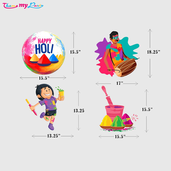 Holi Party Cutouts for amazing Decoration