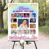 Unicorn Theme Based Customized Milestone Photo Board for Kids Birthday Party