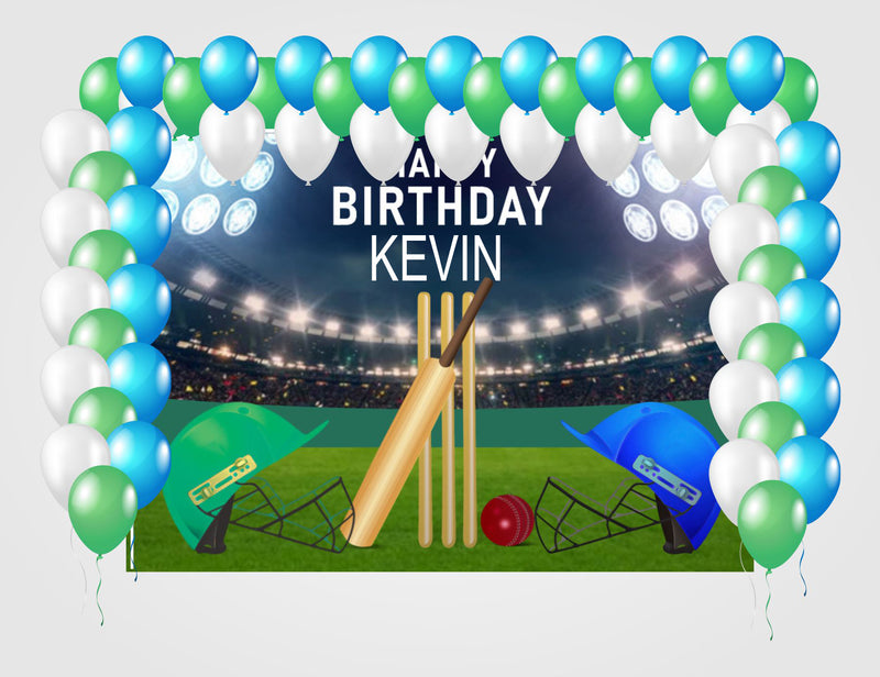 Cricket Birthday Party Decoration Kit With Personalized Backdrop