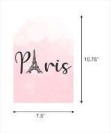 Paris Theme Birthday Paper Door Banner or for Wall Decoration.