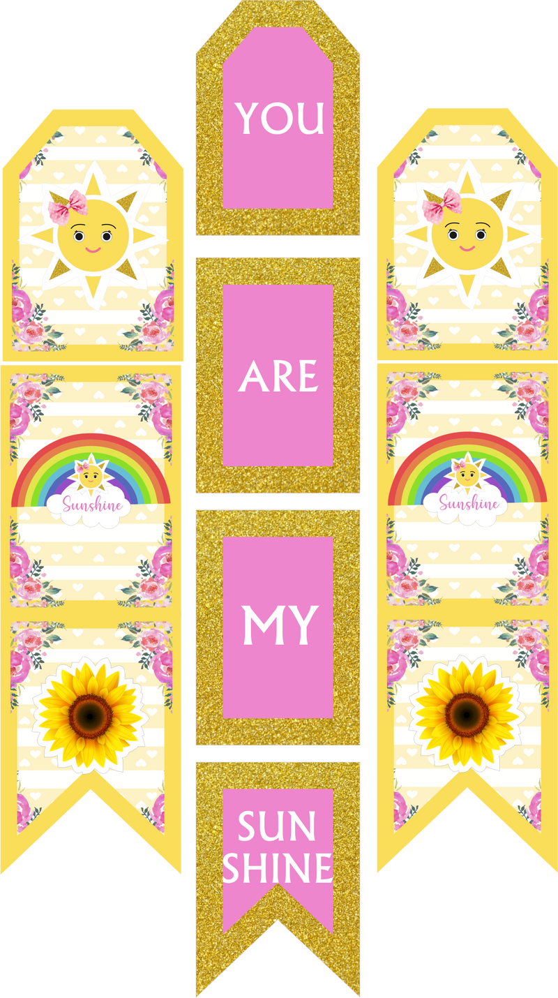 Sunshine Theme Birthday Paper Door Banner/ Wall Decoration.