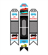 Racing Car Theme Birthday Paper Door Banner or for Wall Decoration.