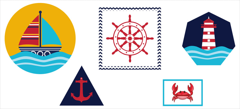 Nautical Theme Birthday Party Cutouts