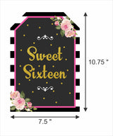 16th Theme Birthday Paper Door Banner or for Wall Decoration.