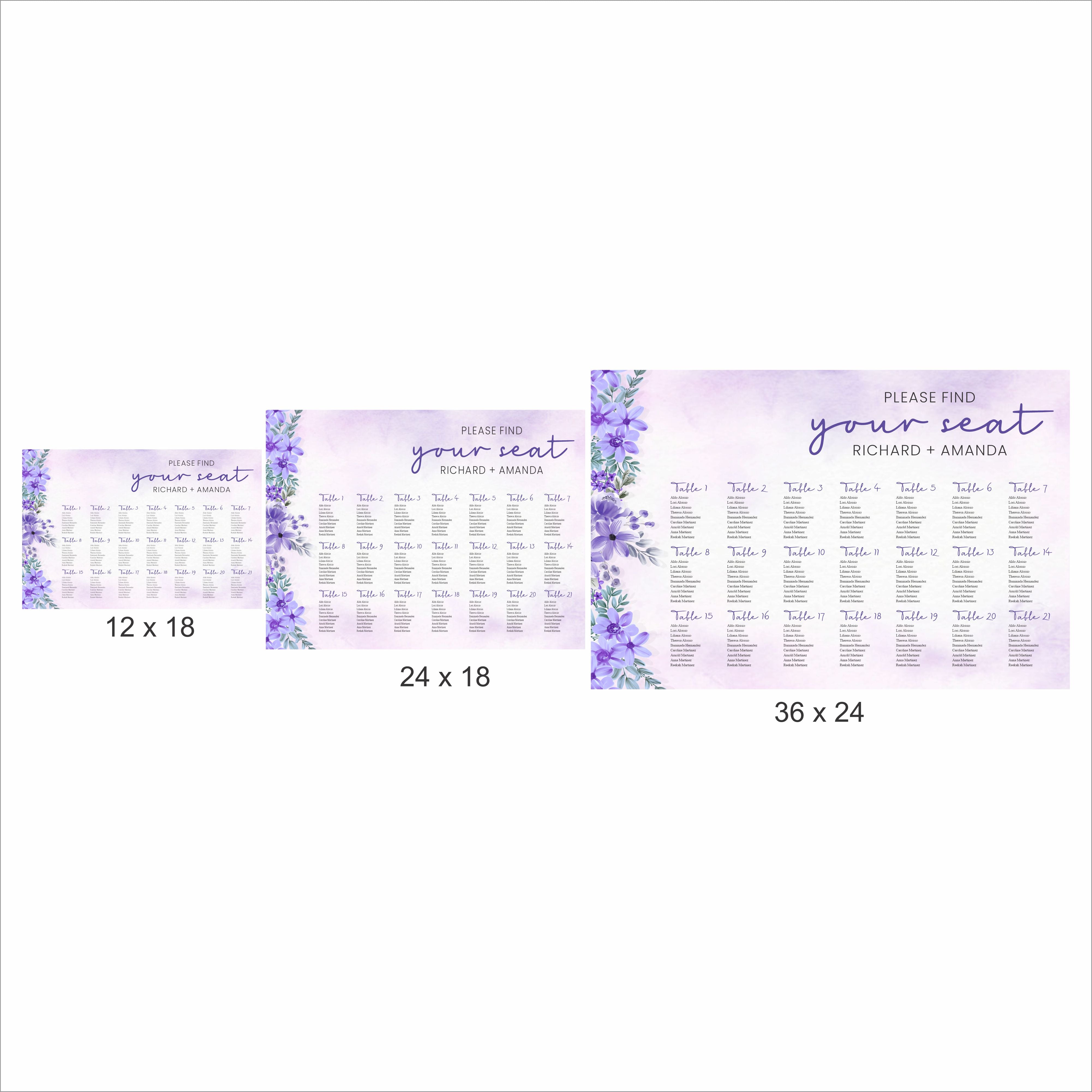 Wedding Find your Seat Sitting Layout Board