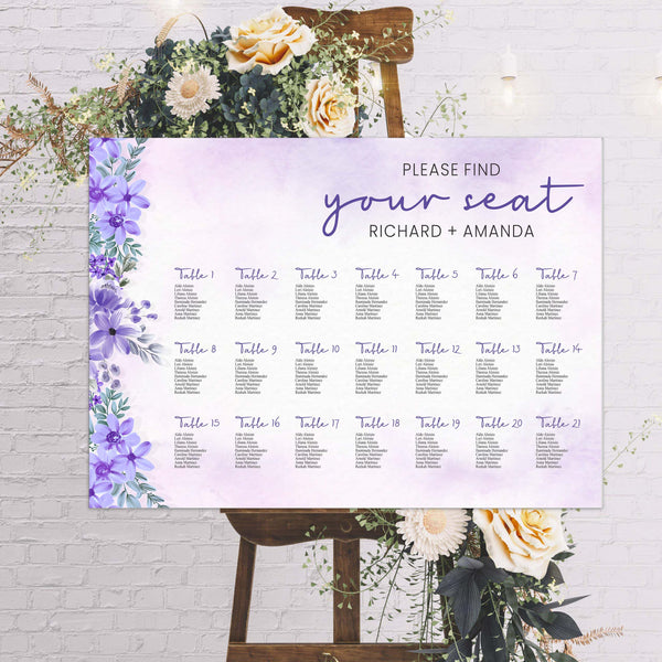 Wedding Find your Seat Sitting Layout Board