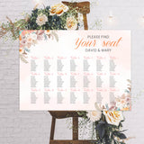 Boho Wedding Find your Seat Sitting Layout