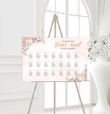 Boho Wedding Find your Seat Sitting Layout