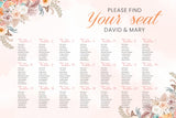 Boho Wedding Find your Seat Sitting Layout