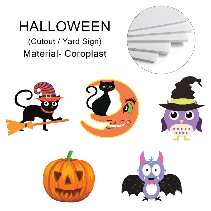 Halloween Party Decoration Cutouts / Yard Sign