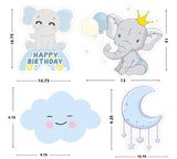 Baby Elephant Birthday Party Theme Hanging Set for Decoration