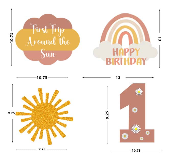 First Trip Around The Sun Theme Birthday Party Theme Hanging Set for Decoration