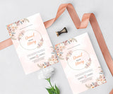 Boho Wedding  E- Invite/Printed Invitation Card