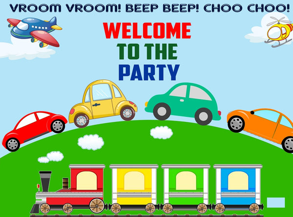 Transport Theme Birthday Party Yard Sign/Welcome Board