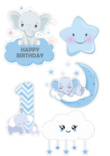 Baby Elephant Theme Birthday Party Cutouts