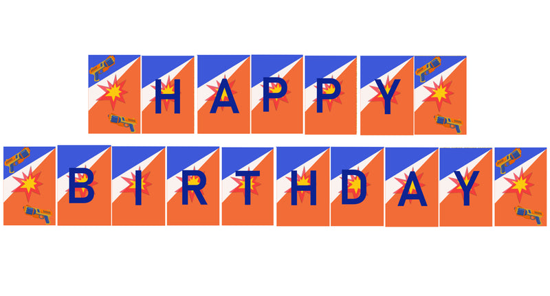 Battlefield Birthday Party Banner for Decoration