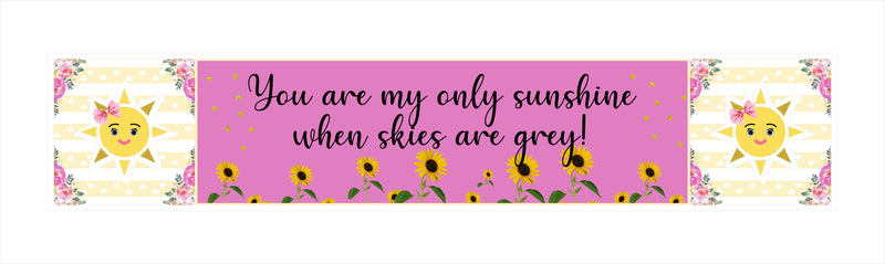 Sunshine Theme Birthday Party Long Banner for Decoration