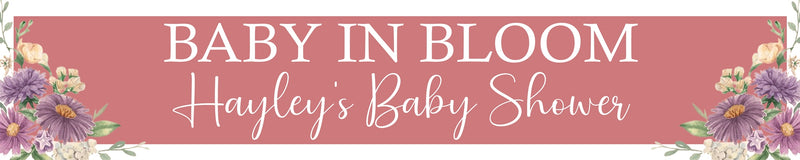 Baby In Bloom Theme Long Banner for Decoration