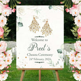 Choora Ceremony Signage or Welcome Board for Decoration