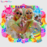 Holi Party Selfie Photo Booth Picture Frame