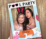 Pool Party Theme Birthday  Selfie Photo Booth Frame & Props