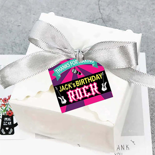 Rockstar Theme Birthday Party Thank You Tags/Return Gift tags