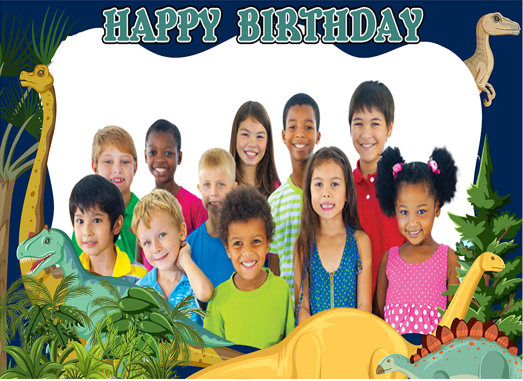 Dinosaur Theme Birthday Party Selfie Photo Booth Frame