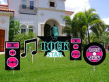 Rockstar Theme Birthday Party Cutouts