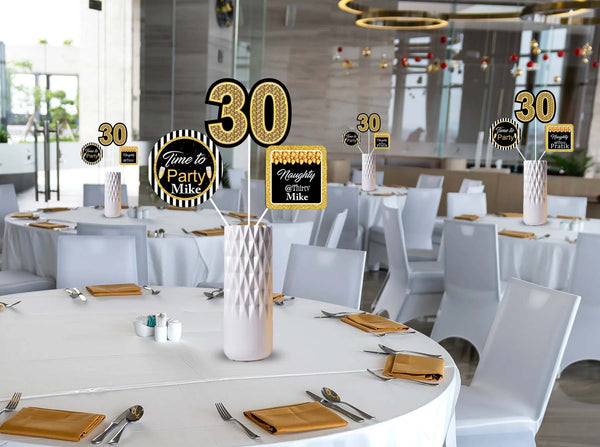 30th Theme Birthday Party Table Toppers for Decoration